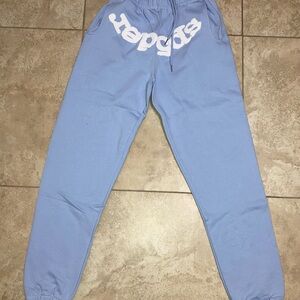 Blue Joggers with White Logo